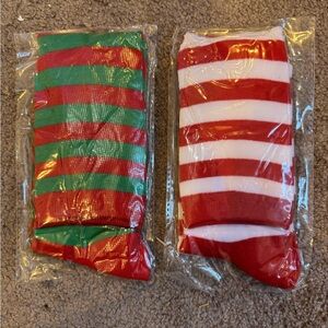 Festive Striped Socks Set